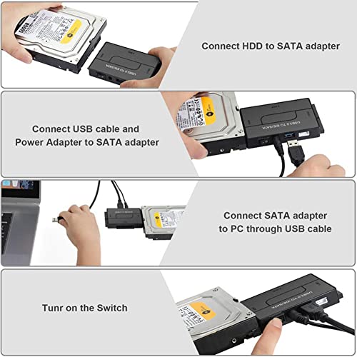 Adaptador USB 3.0 a IDE/SATA para disco duro 2.5" y 3.5" miniatura 5