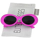 Elite Vintage NIRVANA Kurt Cobain Round Sunglasses For Women Men Eyewear (Pink, 65)