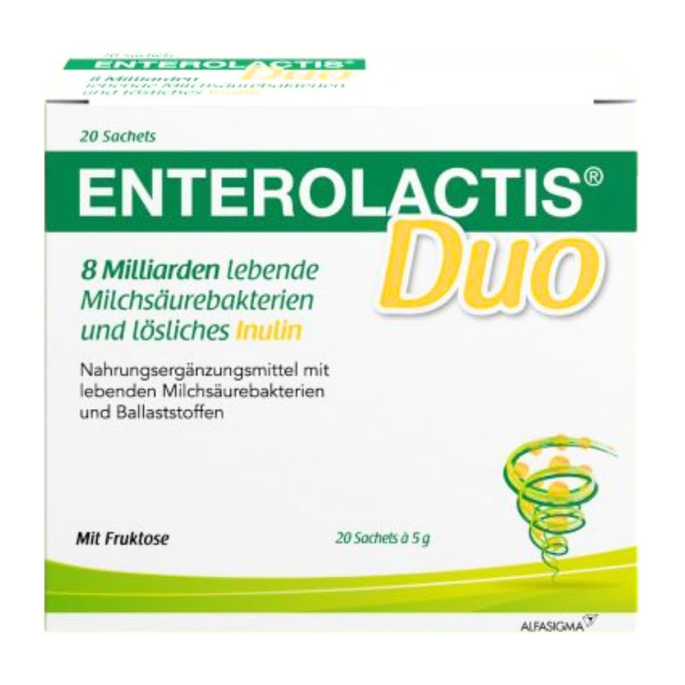 Enterolactis Duo - Natural Supply Of The Intestinal Flora And The Gut Microbiome With L. Casei DG & Inulin - Lactose Free & Gluten Free Pack Of 20 Bags product thumbnail 2