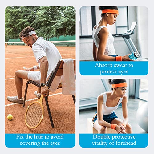 Mens Sports Headbands,Sports Sweatband 3 Pcs Moisture Wicking Athletic Hairbands Non-Slip Sports Headband For Men And Women,Suitable For Running,Cycling,Basketball,Yoga,Gym,Workouts #TOP6