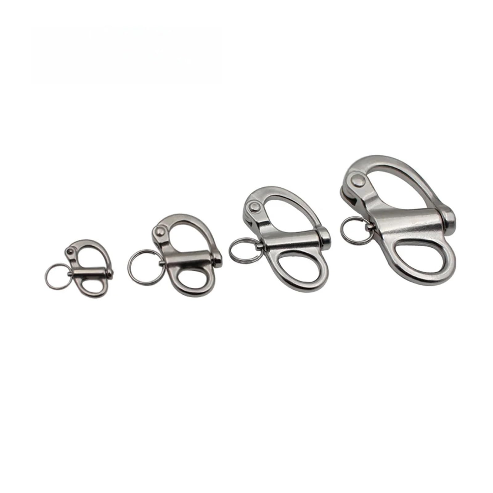 Grillo di ancoraggio fisso con moschettone in acciaio inossidabile 316 50 Gancio in argento anello for barca a vela(96mm)