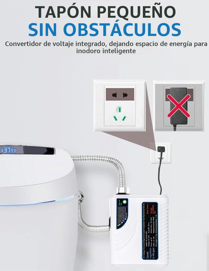Bomba de refuerzo de presión de agua automática 280W Controlador sin escobillas DC 24V 43L/min para grifo ducha hogar cocina montada en pared