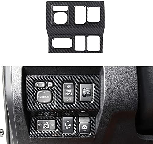 MICROCK Center Console Left Control Switch Cover Trim for Toyota Tundra Crewmax, Double Cab 2014-2021, ABS Carbon Fiber, 1pc