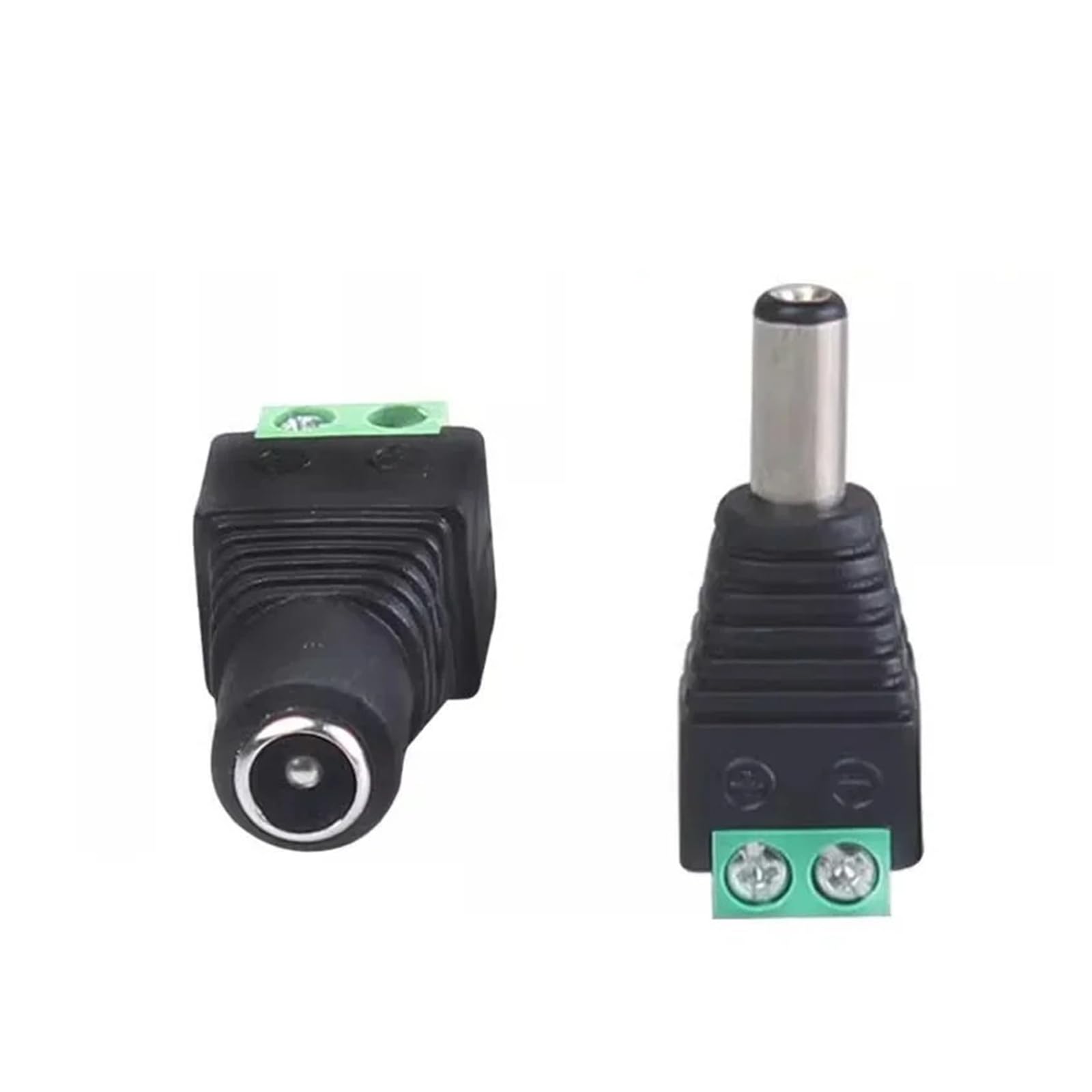 DC Power Connector 2,5 x 5,5 mm i 2,1 x 5,5 mm męskie żeńskie gniazdo jack do audio video 4/10 szt. (10 szt. 2,1 mm)