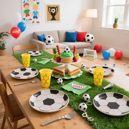 XLX TURF Kunstrasen Tischläufer für Deko - 30x122 cm Grüner Rasenteppich Tischdeko für Ostern, Gartenfeste, Hochzeiten, Kindergeburtstag, Babypartys, Fußball Party, Partydekoration