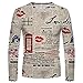 À Manches Longues Hommes Impression 3D Col Rond Décontractée T-Shirt À Manches Longues Hommes Printemps Automne Élastique Confort Boutique Chemise De Sport Hommes T-Shirt Hommes A33 4XL