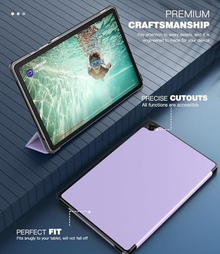 Image of EDNITA Smart Case Cover for Samsung Galaxy Tab A9+ /A9 Plus 11 Inch 2023, Slim Lightweight Stand Hard Back Shell Protective Cover for Galaxy Tab A9+ Tablet (Purple)