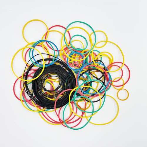 100PCS Pulley Belts Engine Drive Belt Rubber Transmission Belt for RC Car Robot DIY Model Toy Accessories (100PCS Mix Color)