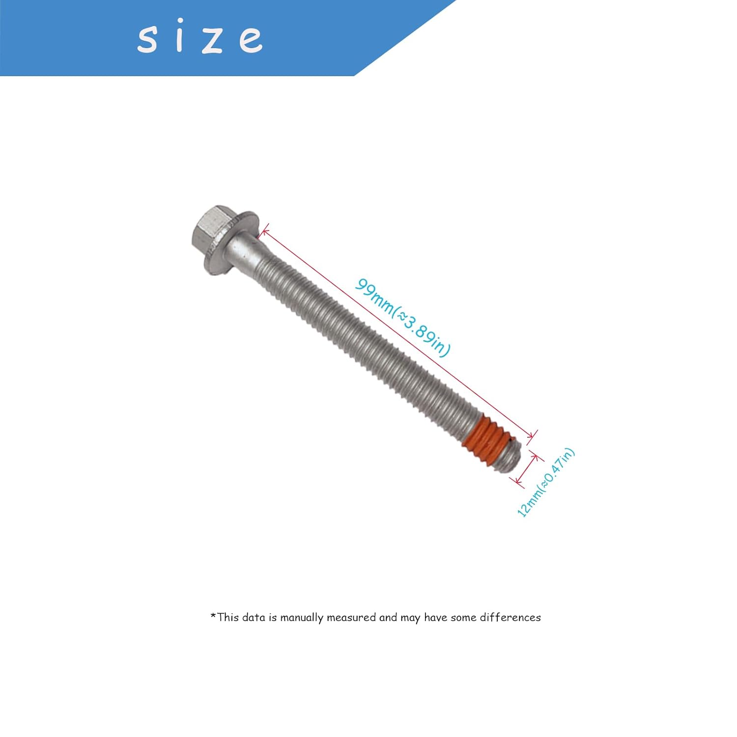 ES72220 Engine Cylinder Head Bolt Suitable for Buick，Chevrolet Silverado 1500(Fully Threaded)