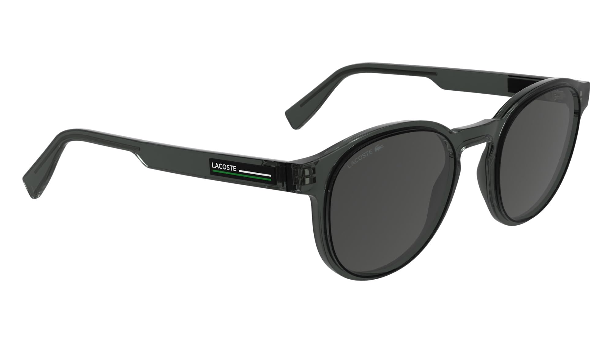 Lacoste Men's Sunglasses L6055S - Transparent Dark Grey with Solid Grey Lens