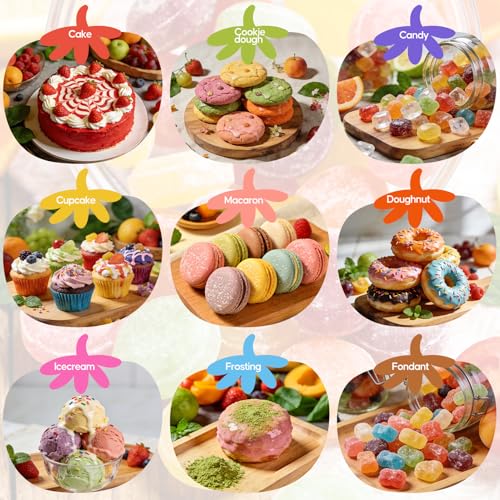 Image of Natural Food Coloring 7x12ml FD&C Dye Free for Baking,Cake&Frosting Fondant