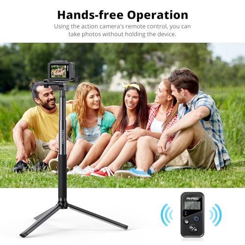 Image of AKASO Brave 4 Pro Action Camera with 64GB MicroSDXC Memory Card and 1.2M Selfie Stick and a Tripod Bundle
