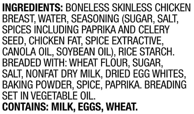 Miniatura 5 de Salutem Vita - Tiras de pollo recién empanadas Just Bare congeladas, 3 libras - Paquete de 2