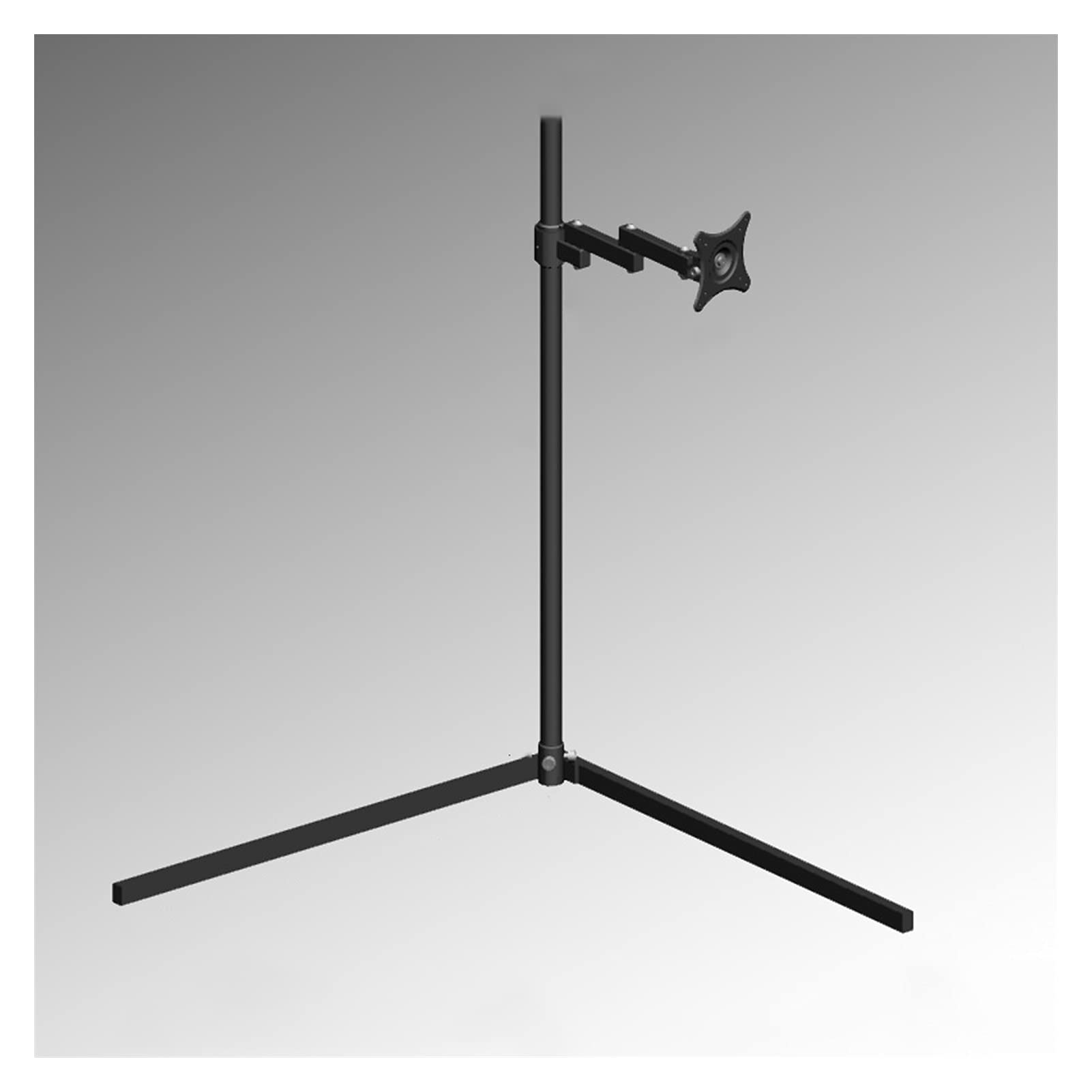 SaryEdge Monitor Desk Mount 12"-24" Black Single Monitor Mount Stand Mobile Floor Type Monitor Stand Adjustable Floor Monitor Rack with VESA 75x75/100x100, Hold,C