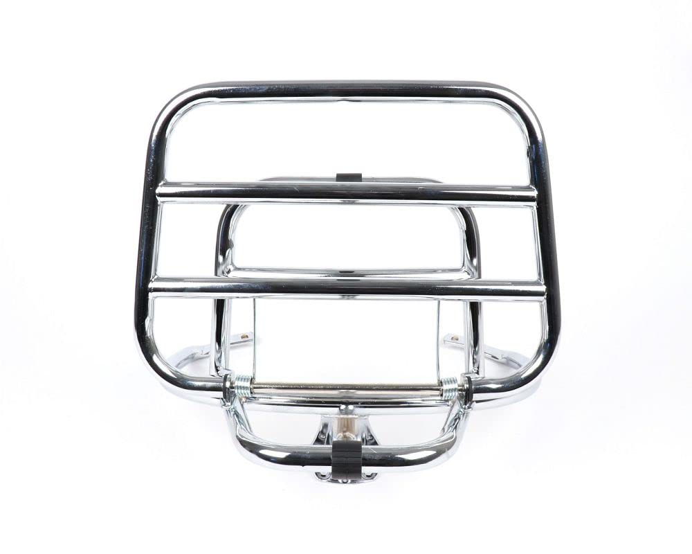 MOTONOSTRA Gepäckträger chrom klappbar hinten kompatibel Vespa Primavera 50 125 150 IGET ABS Sprint