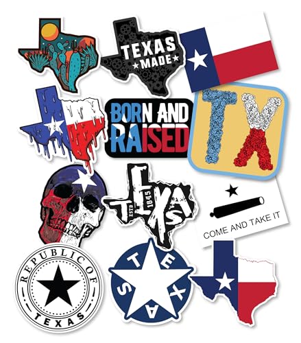 Calcomanías de vinilo de Texas de 2 pulgadas, pegatinas resistentes para tazas 2