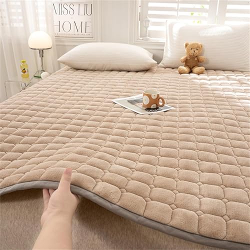 Colchón Plegable japonés Doble, Tipo futón, Suave, Tipo Tatami, para Acampar, Antideslizante y Transpirable, para Dormitorio, C, 120 x 200 cm (D 150 x 200 cm)