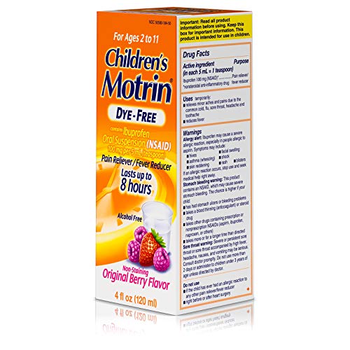 Children's Motrin Oral Suspension Medicine for Kids, 100mg Ibuprofen