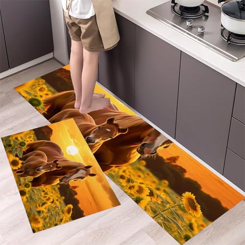 Alfombras de cocina lavables y tapetes antideslizantes para pasillo 5