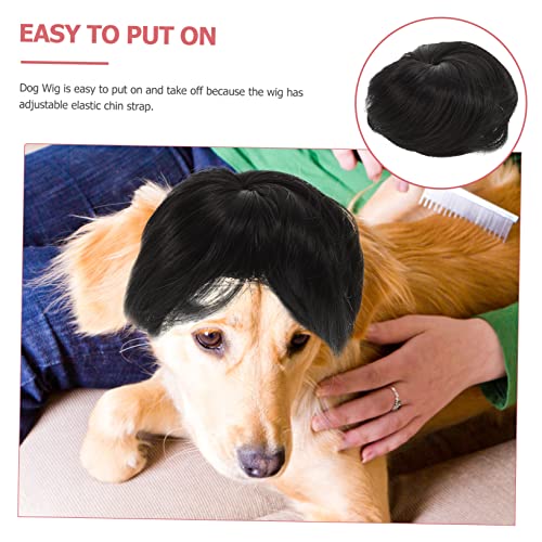 Peluca divertida para perros Kisangel para cosplay y disfraz miniatura 7