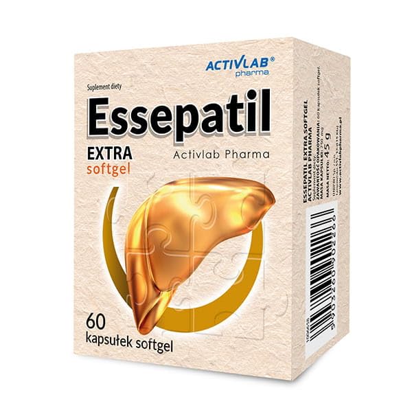 Essepatil EXTRA Soft-gel 60 Kapseln – Sojalecithin, Leberpflege, Leberregeneration, Detox, Unterstützung gesunde Leber, Activlab Pharma