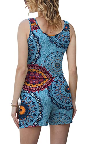 Image of DouBCQ Womens Summer Casual Sleeveless Loose Jumpsuits Romper with Pockets