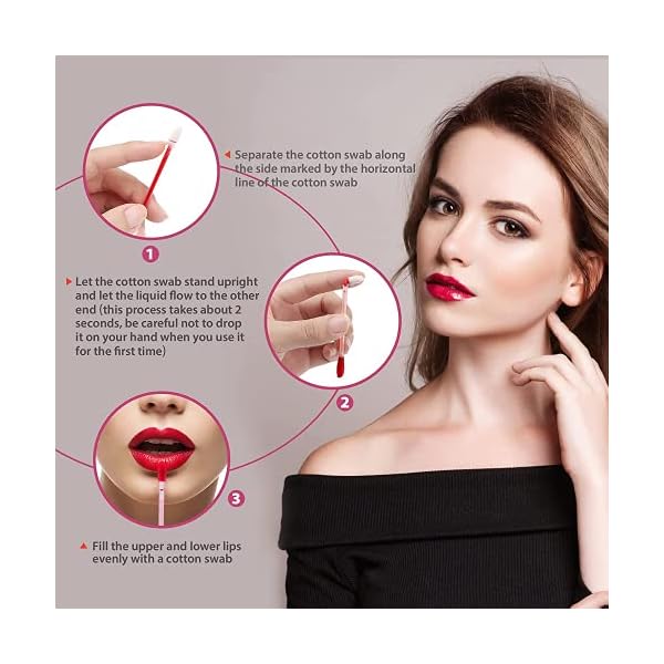 HENGBANG 20pcs Tattoo Lipstick Cigarette Cotton Swab，Durable waterproof liquid non-stick lipstick,Cotton Swab Lipstick Set,Portable Lip Tint,Easy to carry daily (MULTICOLOR)