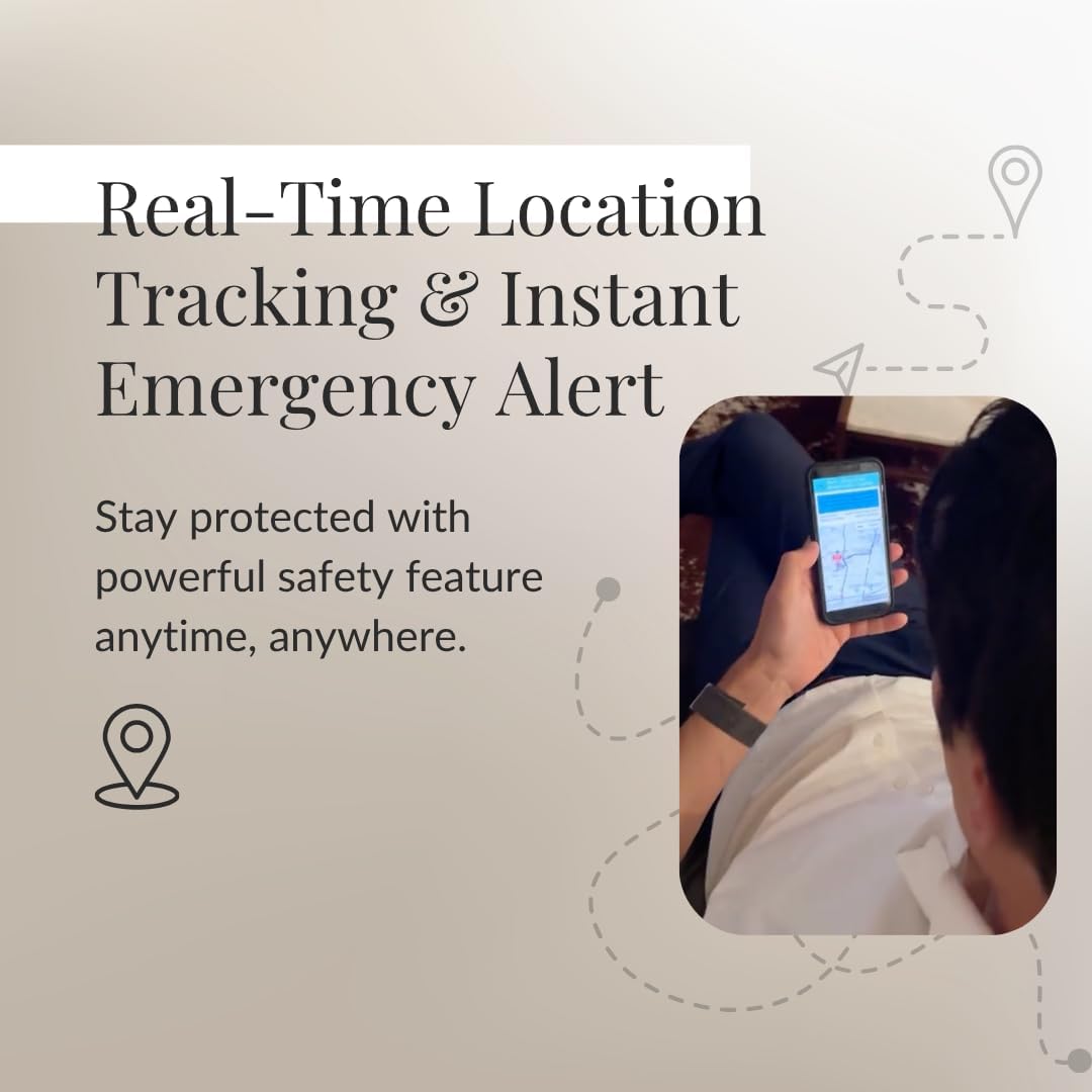 ResQ Smart Safety Jewelry, GPS Location Tracking, 24/7 Emergency Response, One Touch Activation, Discreet Life Alert with Hidden Panic Button - Maitri Bracelet
