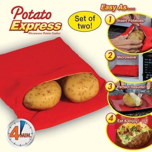 OVister Set of 2 Potato Express Microwave Potato Cooker (2)