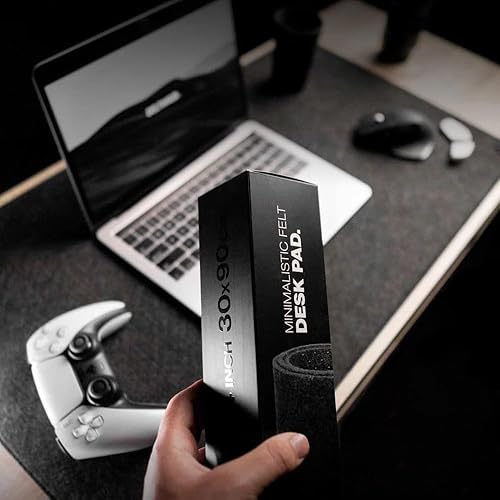 Miniatura 5 de DELTAHUB - Almohadilla protectora de escritorio de fieltro minimalista, antideslizante, antideslizante, fácil de limpiar, fácil deslizamiento, larga