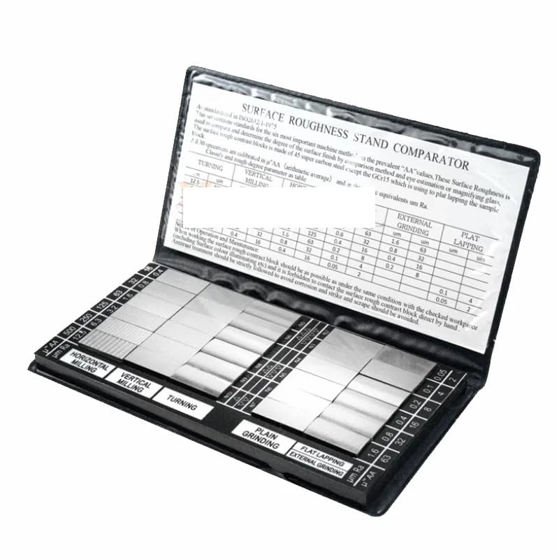1set Surface Roughness Comparator Standards Composite Set Model Blocks Ra 0.05-12.5mm 30pcs/Set Roughness Sample Block