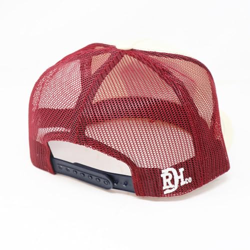Image of Red Dirt Hat Company Southwest Adjustable Snapback Hat (Over Yonder - Stone /Burgundy)