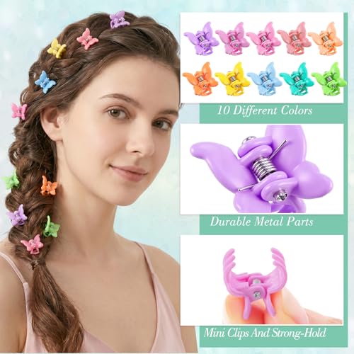 Pinzas mini de mariposa para cabello, pack 80 piezas miniatura 4