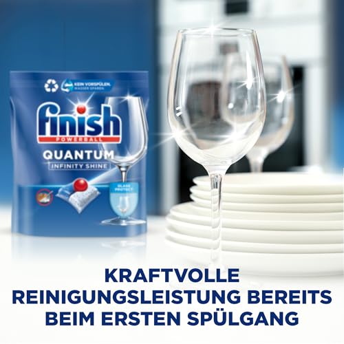 Finish Quantum Infinity Shine Spülmaschinentabs – kraftvolle Reinigung, Fettlösekraft und Glanz – 83 Finish Caps