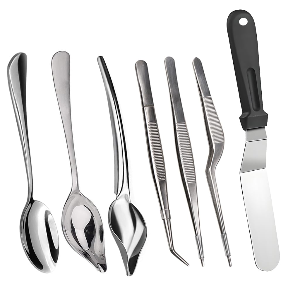 7 Piece Stainless Steel Culinary Specialty Tools Set for Professional Chefs and Home Cooks