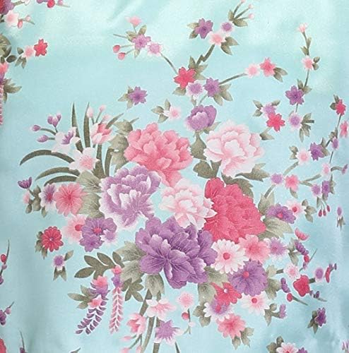 Women's Floral Bride Bridesmaids Robe Satin Wedding Kimono Bridal Dressing Gown Sleepwear - Image 5