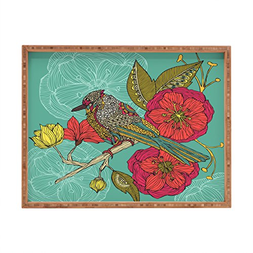 DENY Designs Negar diseños Valentina Ramos Contented Constance – Juego de Interior/al Aire Libre Bandeja Rectangular, 14 x 18