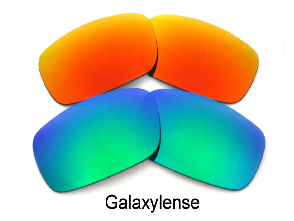 Galaxy Replacement Lenses For Oakley Oil Drum Sunglasses Green/Red Polarized