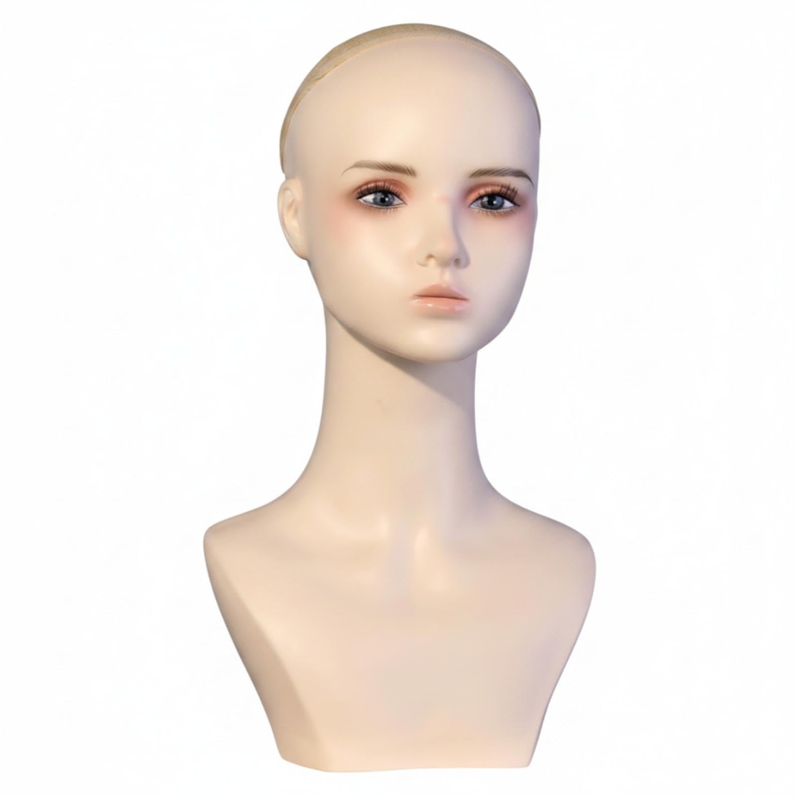 Female Mannequin Head Realistic Mannequin Head with Shoulders Naturalistic for Hair Stylists, Cosplayers, Salons, Boutiques, Photography-image-37