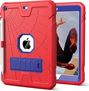 New HERIZE iPad 6th Generation Cases for Kids | iPad 5th Generation Case 9.7 inch w/ Pencil Holder | iPad 9.7 Case w/ Stand for Boys Girls | Heavy Duty Rugged iPad Case for 6th/5th 2018/2017 Red+Blue