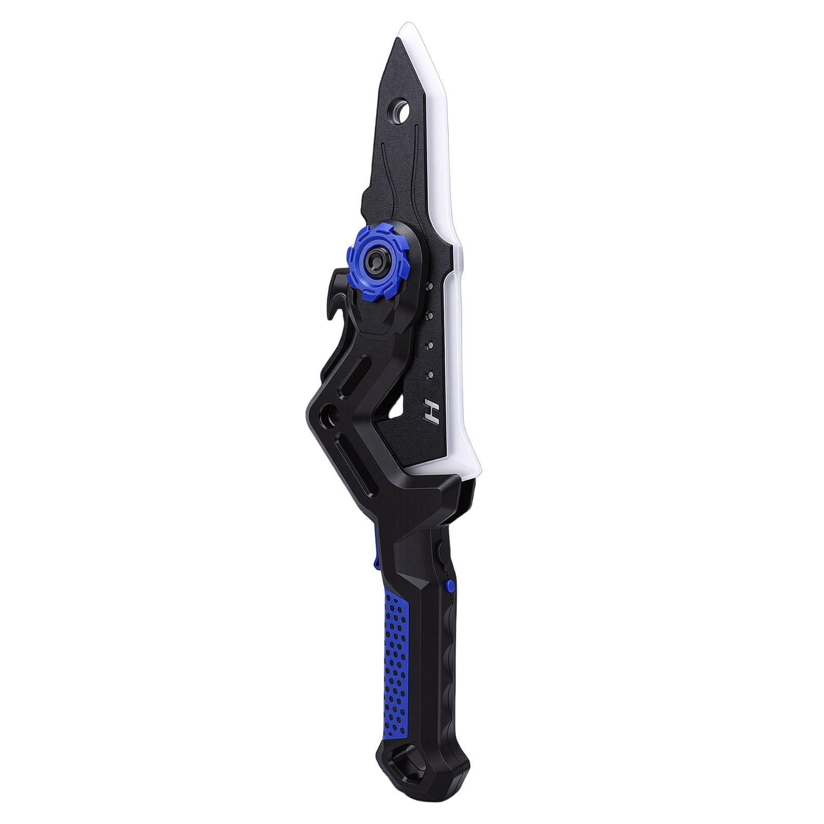 LED Light Up Rotatable Axe Sword Toy with Mist Spray for Birthday Xmas Gift Kids and Adults Plastic (Blue) — view 4