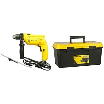 STANLEY SDH600 600W 13mm Impact Hammer Drill with STANLEY 1-71-950 19-Inches Tool Box