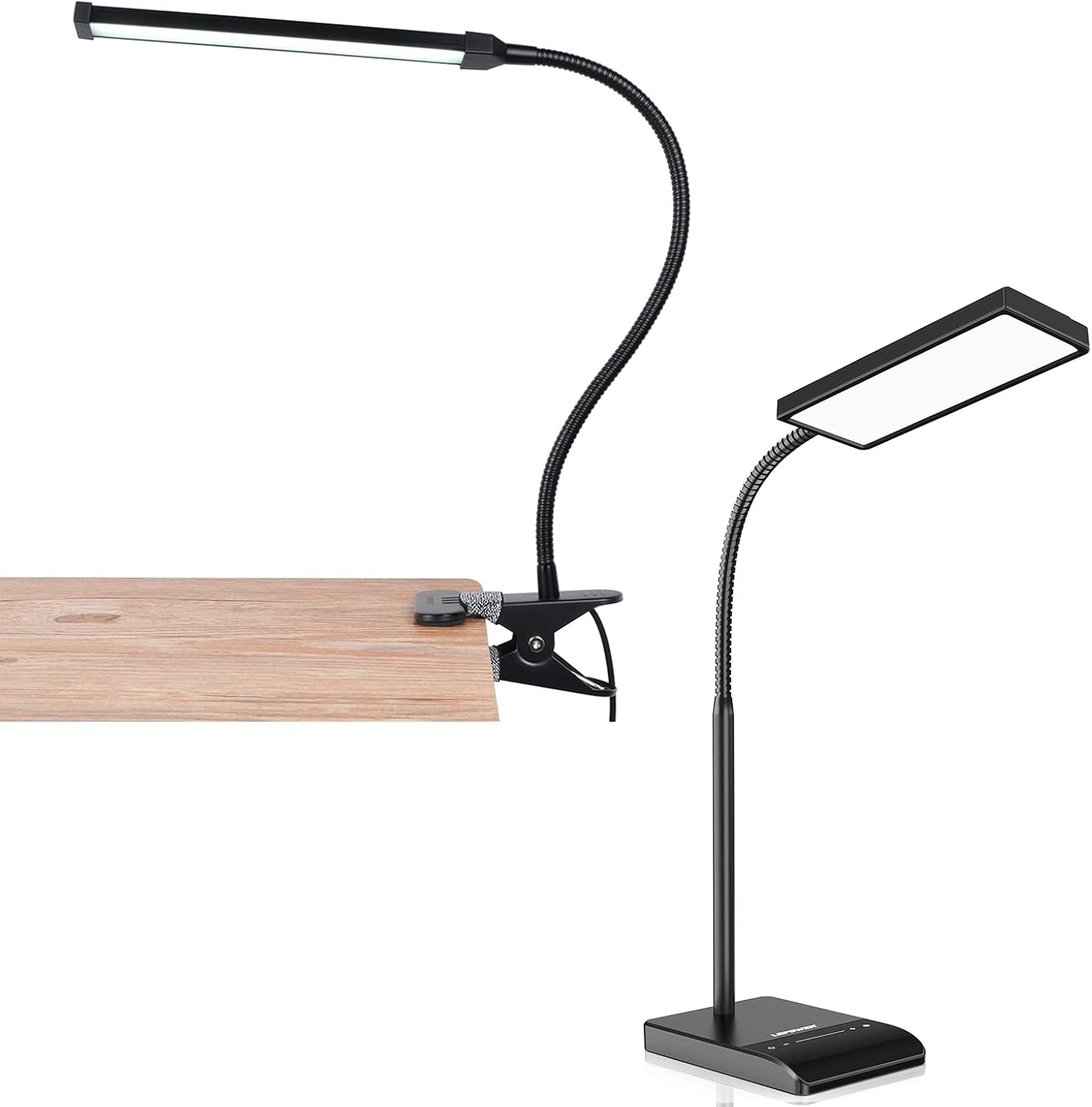 LEPOWER EyeCaring LED Desk Lamps with 50 Lighting Modes, Led Clip on