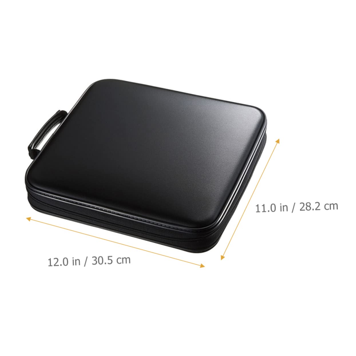 Porta CD in Plastica Cerniera Custodia Portatile per Dischi Contenitore per Dvd Maniglia per Trasporto Facile e Protezione da Graffi