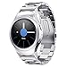 Samsung Gear S2 Watch Band with connector adapter,Shangpule Stainless Steel Metal 3 Beads Replacement Smart Watch Band Bracelet for Samsung S2 SM-R720 R730(Silver)