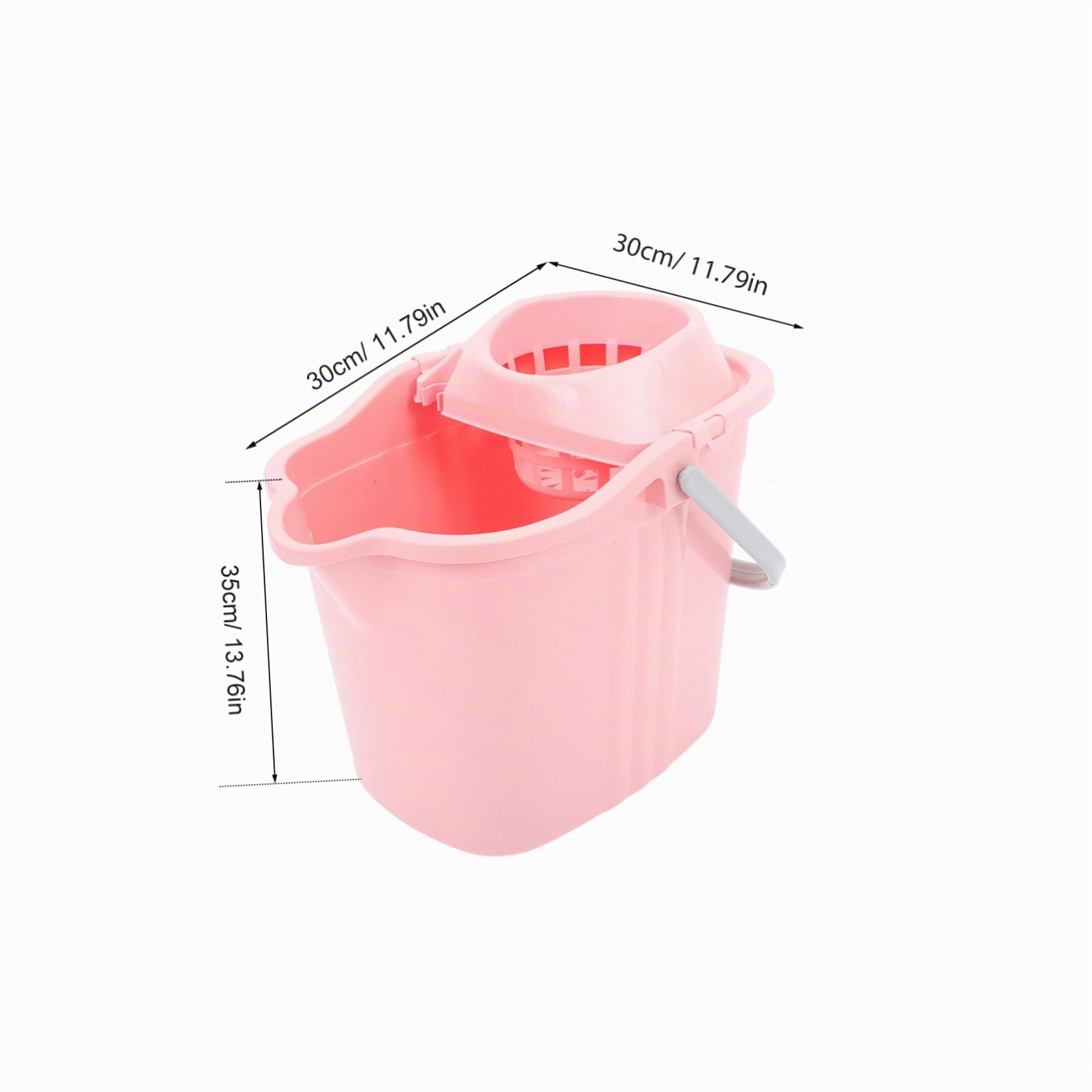 Healeved Cubo de Fregar para Trapeador de Agua, Portátil y Desplegable, Rosa