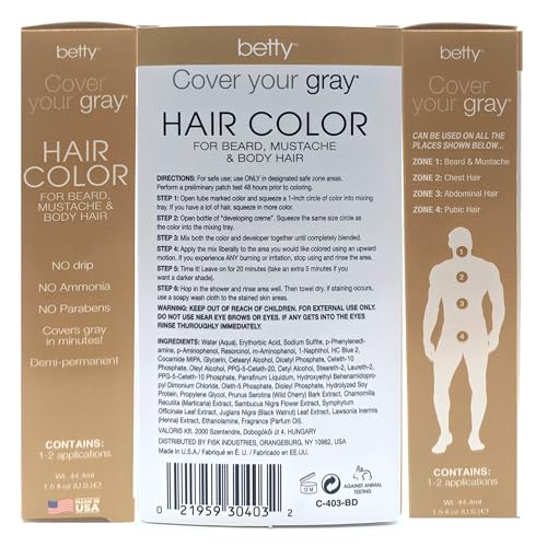 Betty Cover Your Gray Color Rubio para Barba y Bigote miniatura 2