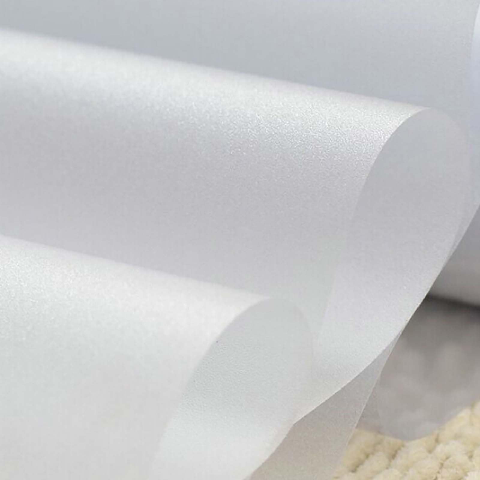 Window Film Privacy 20 x 240 cm Blocks UV Static Cling No Glue Removable Heat Cotrol, Privacy Protection, Film Window Covering Frosted for Bathroom, White frosted