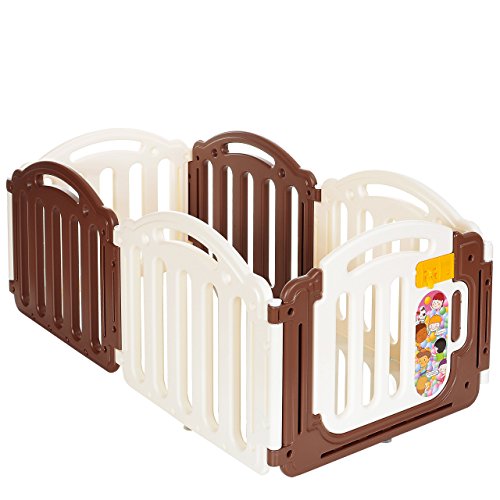 Box bambini parco per gattonare 6 lati con porta