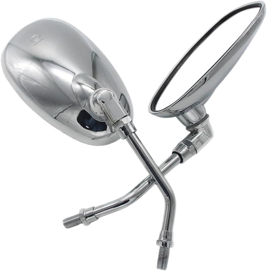 2pcs Rearview Mirror Side Mirror 10mm Thread Compatible With Universal XV 125 250 400 535 700 750 920 1000 1100 XJ 400 550 600 900 1100